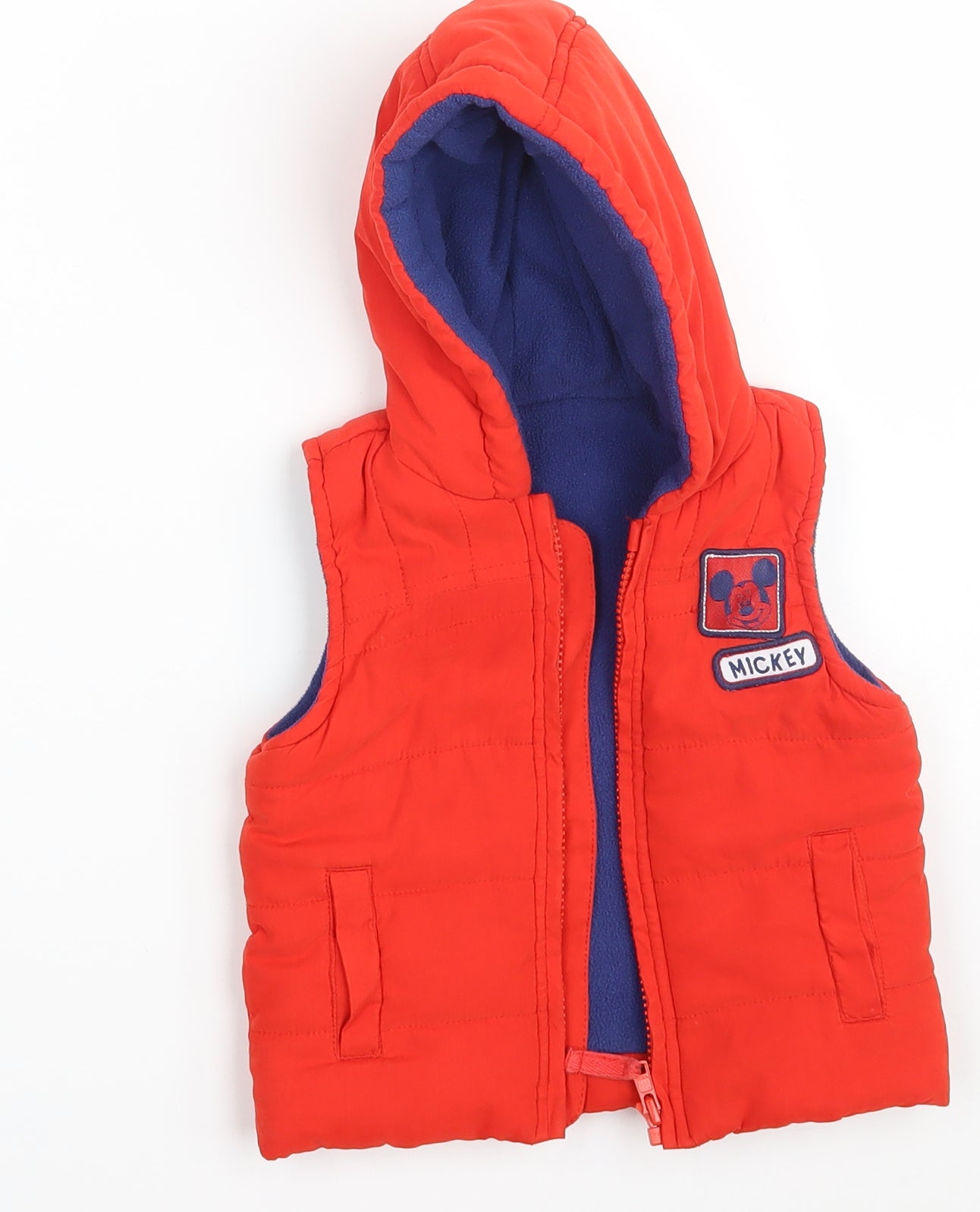 George Boys Orange   Gilet Jacket Size 9-12 Months   Zip