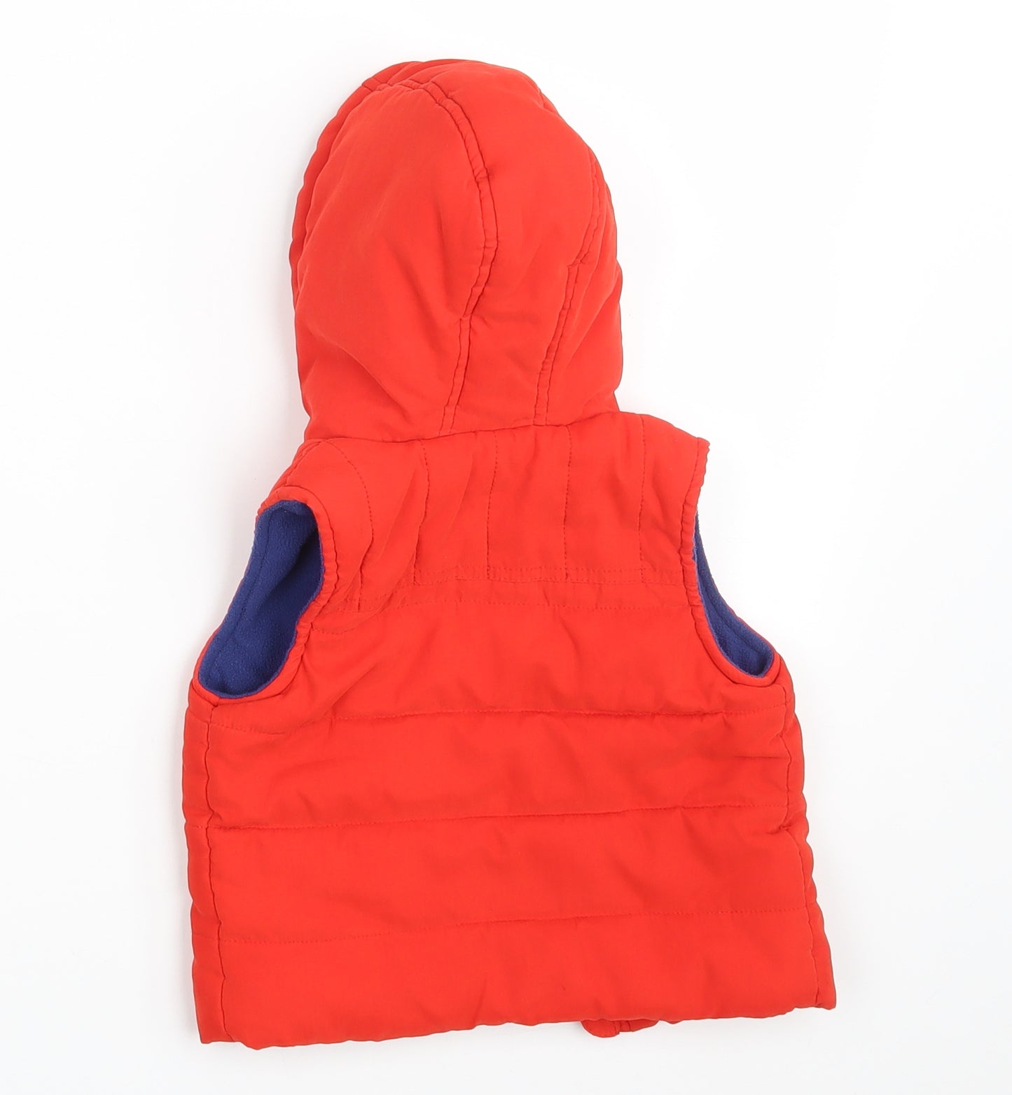 George Boys Orange   Gilet Jacket Size 9-12 Months   Zip