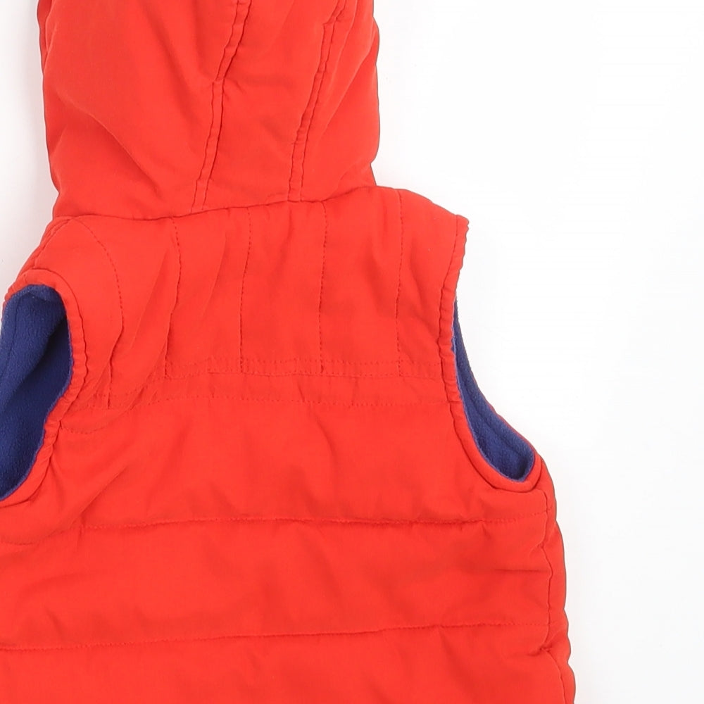 George Boys Orange   Gilet Jacket Size 9-12 Months   Zip