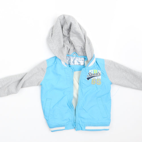 Urban Rascals  Boys Blue   Jacket Coat Size 18-24 Months   Zip