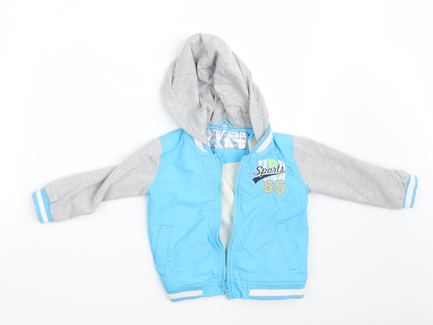 Urban Rascals  Boys Blue   Jacket Coat Size 18-24 Months   Zip