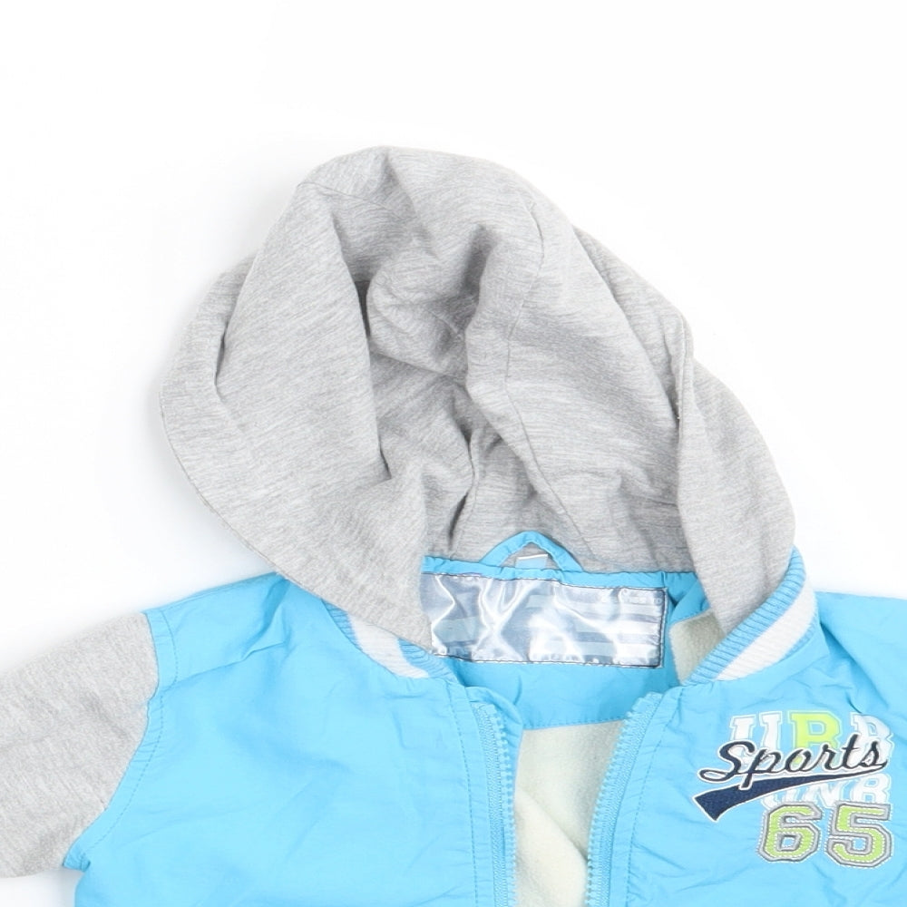 Urban Rascals  Boys Blue   Jacket Coat Size 18-24 Months   Zip