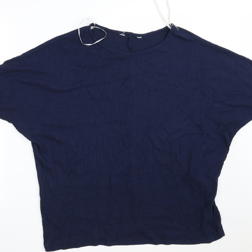 Apricot Womens Blue  Viscose Pullover Sweatshirt Size 10