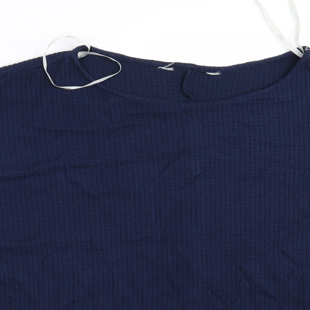Apricot Womens Blue  Viscose Pullover Sweatshirt Size 10