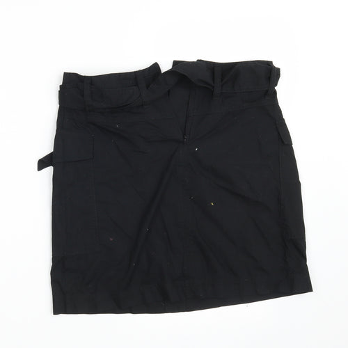 George Womens Black  Cotton Mini Skirt Size 10   Zip