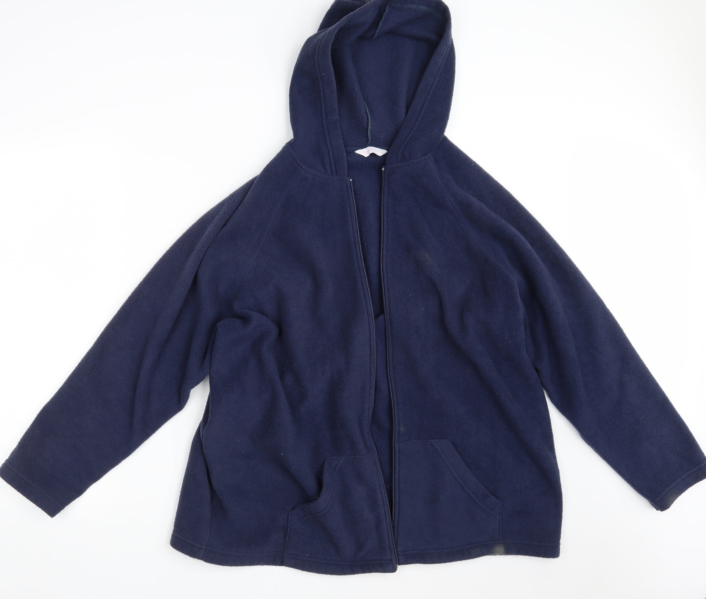 Casual Comfort Womens Blue Collared  Polyester Full Zip Jumper Size 20