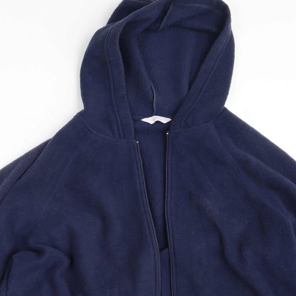 Casual Comfort Womens Blue Collared  Polyester Full Zip Jumper Size 20