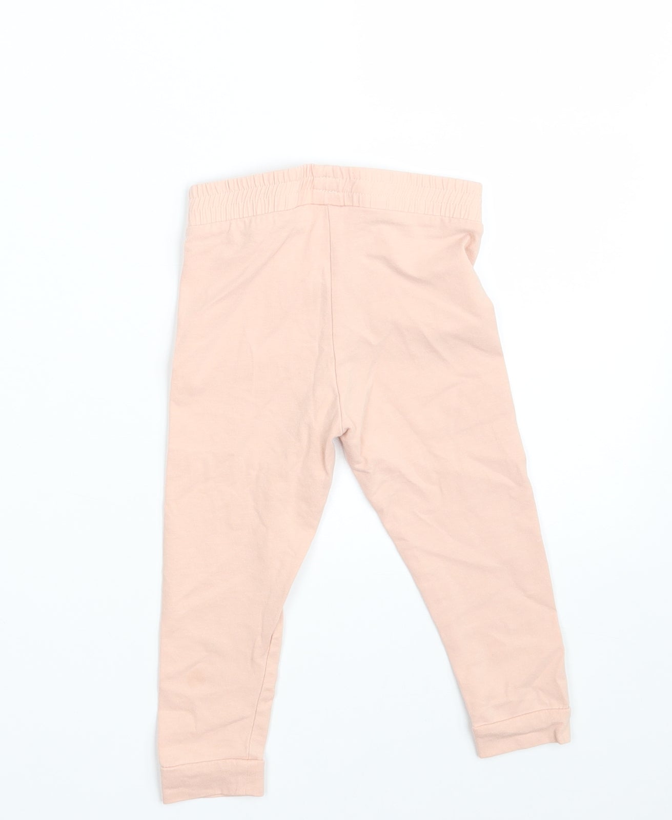 George Girls Pink  Cotton Jegging Trousers Size 2-3 Years  Slim  - Waist 18in; Inside  leg 11in