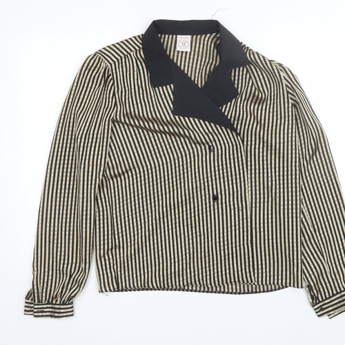 Littlewoods Womens Black Striped  Jacket  Size 14