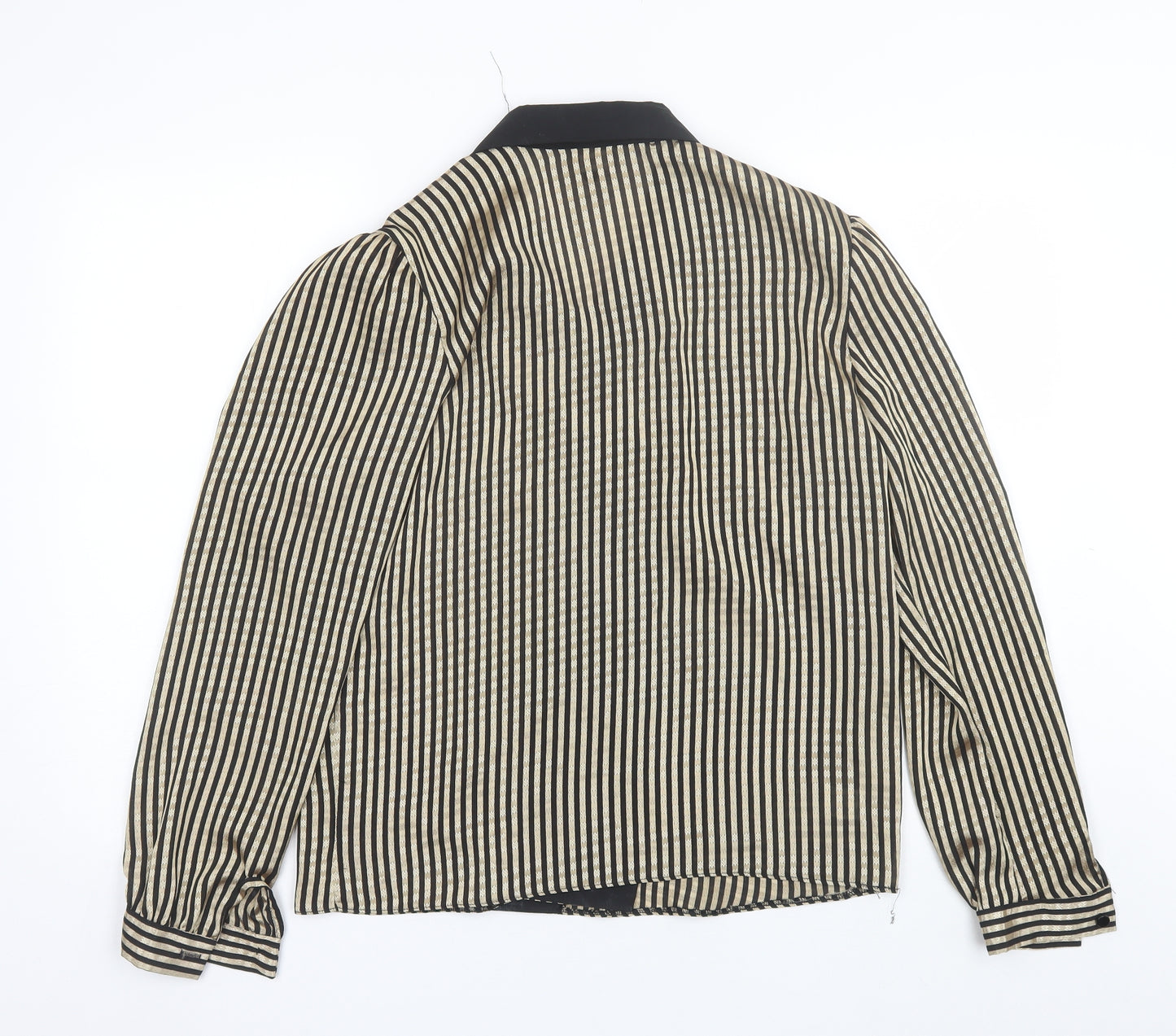 Littlewoods Womens Black Striped  Jacket  Size 14