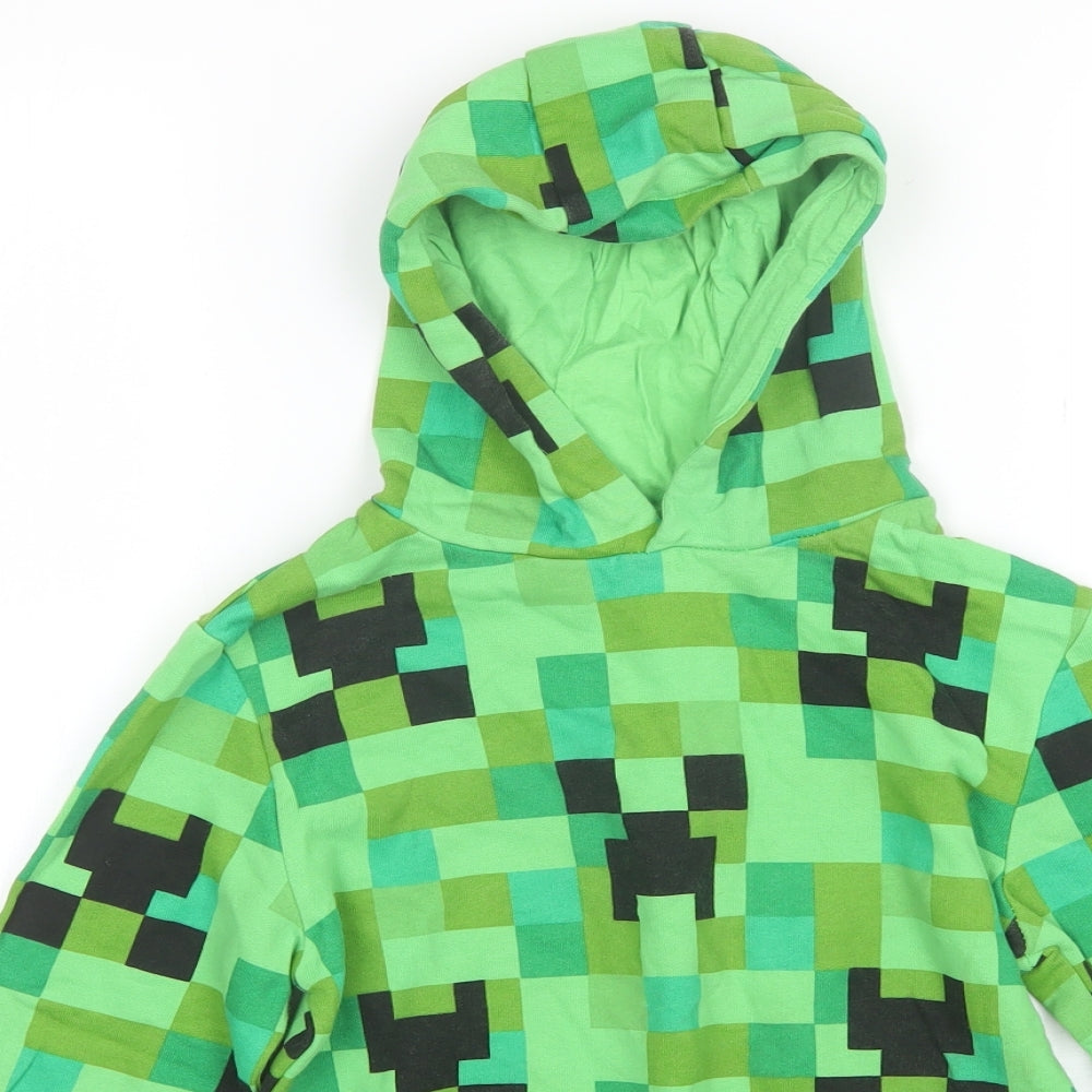 Primark Boys Green  Cotton Pullover Hoodie Size 8-9 Years