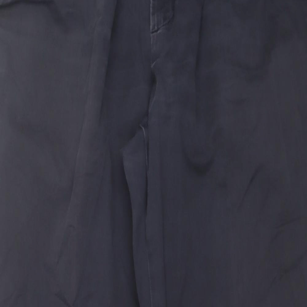 Marks and Spencer Mens Blue  Cotton Chino Trousers Size 40 L31 in Regular