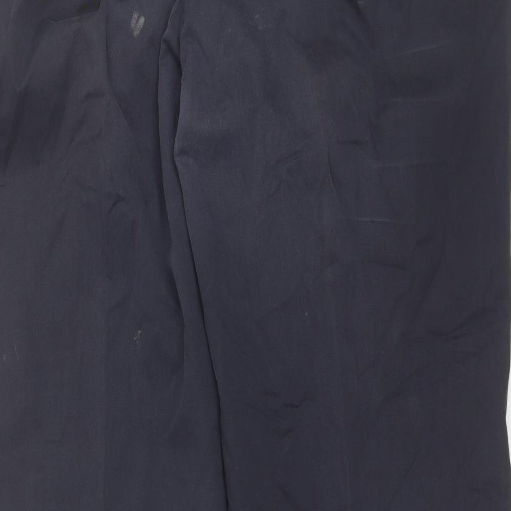 Marks and Spencer Mens Blue  Cotton Chino Trousers Size 40 L31 in Regular