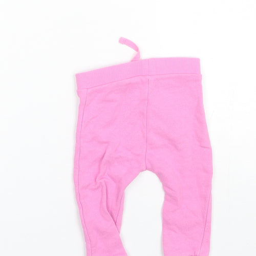 George Baby Pink  Cotton Jogger Trousers Size 6-9 Months