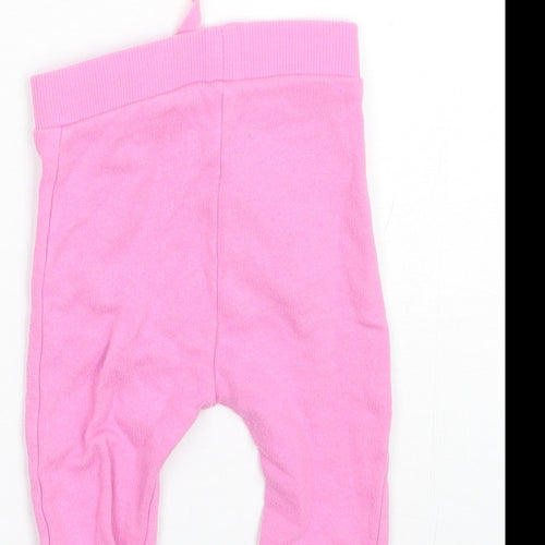 George Baby Pink  Cotton Jogger Trousers Size 6-9 Months