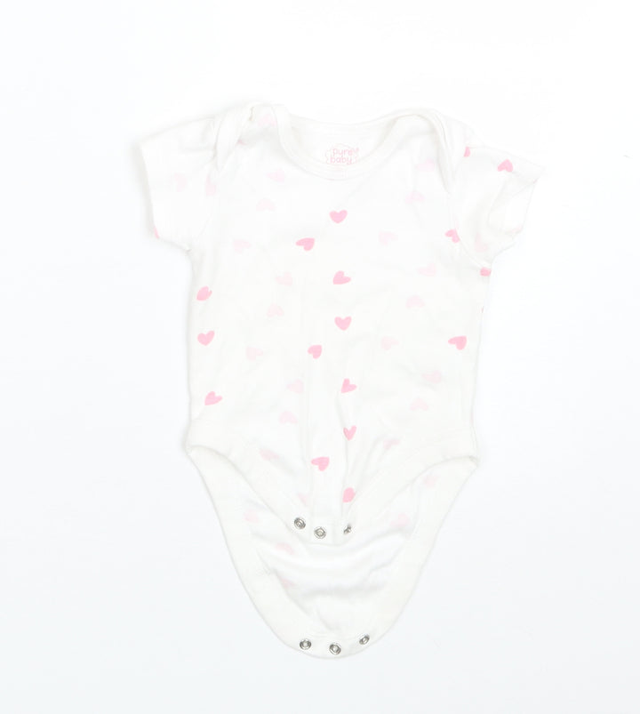 Pure Baby Baby White Cotton Romper One-Piece Size 3-6 Months