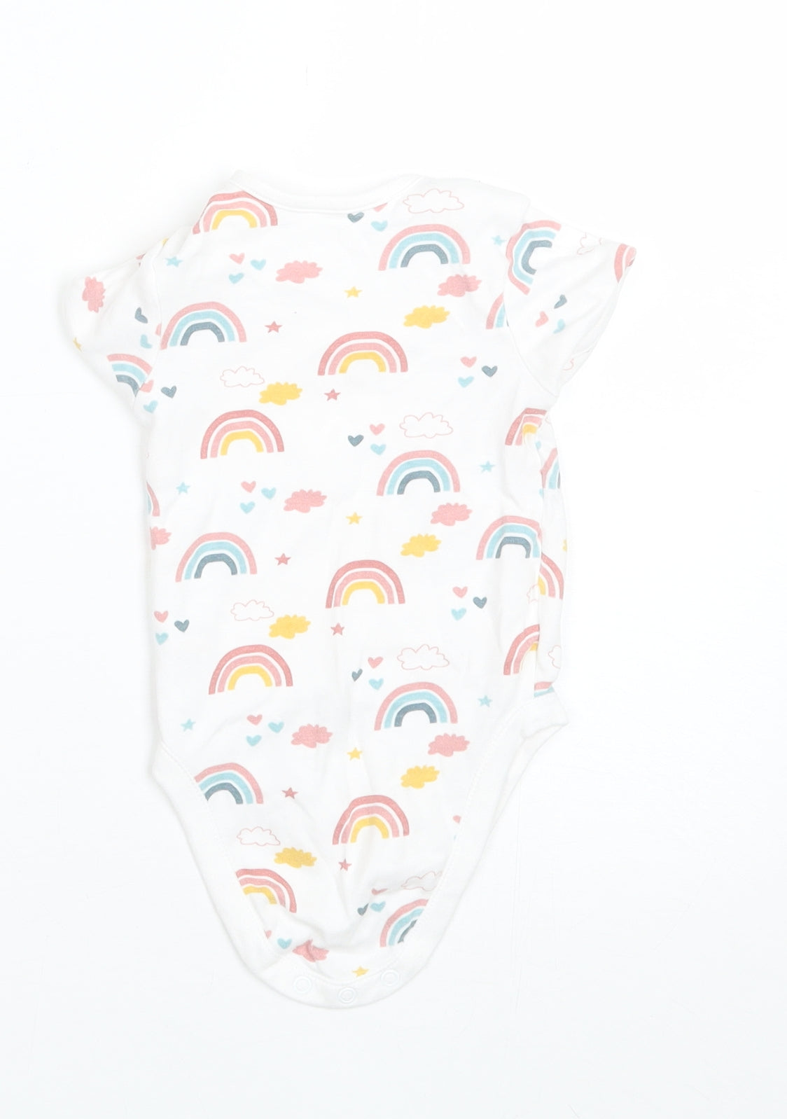 George Baby White  Cotton Romper One-Piece Size 9-12 Months