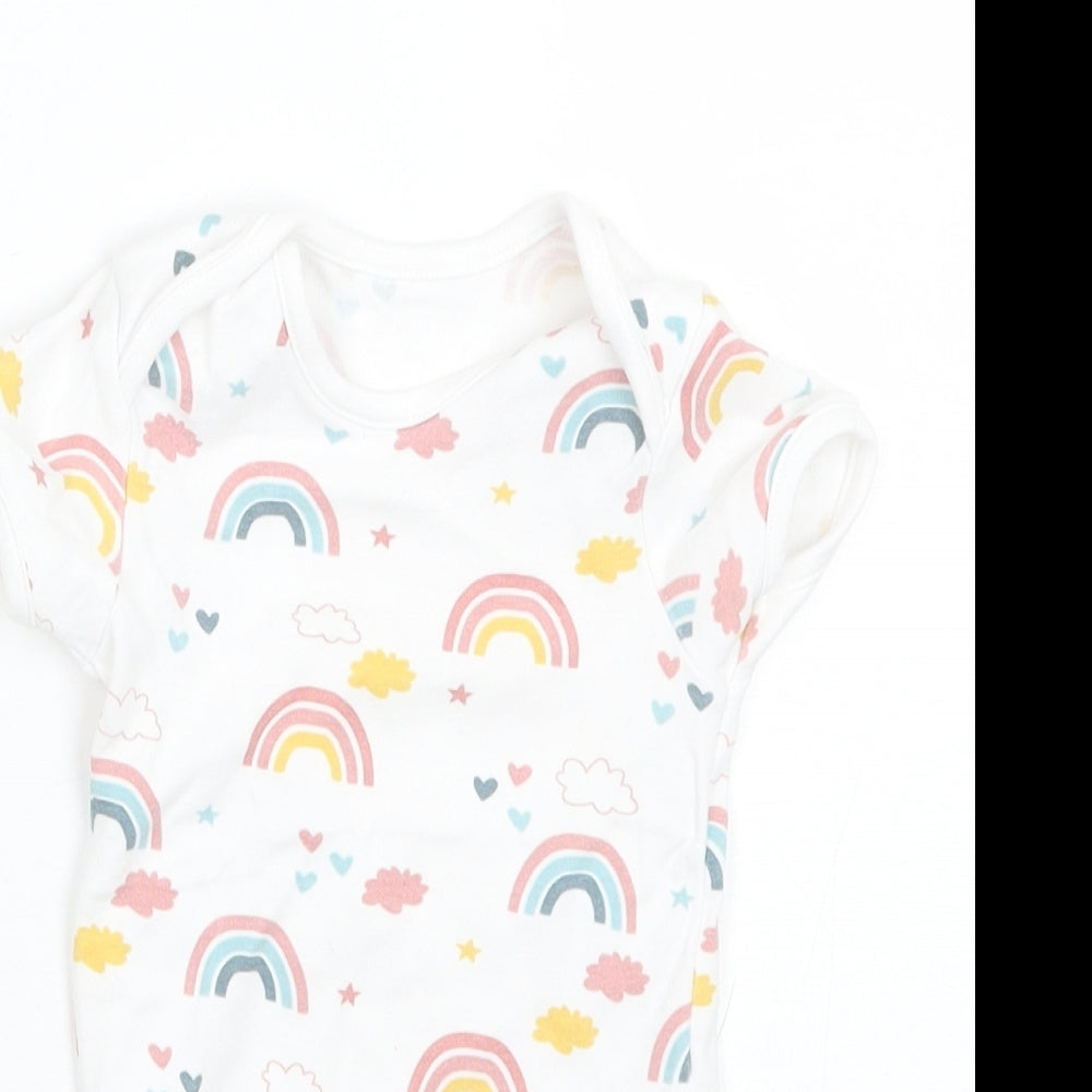 George Baby White  Cotton Romper One-Piece Size 9-12 Months
