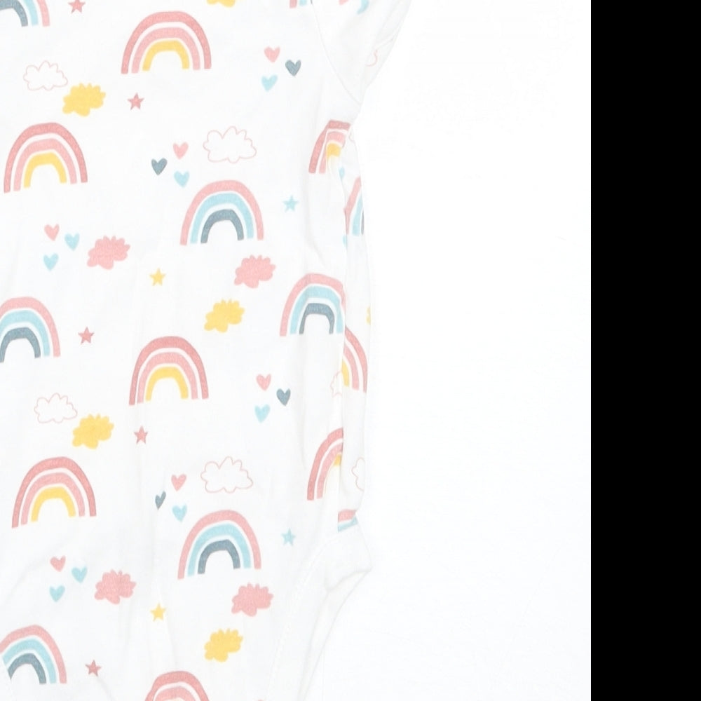 George Baby White  Cotton Romper One-Piece Size 9-12 Months