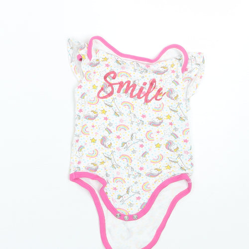 Pep&Co Baby White  Cotton Romper One-Piece Size 6-9 Months
