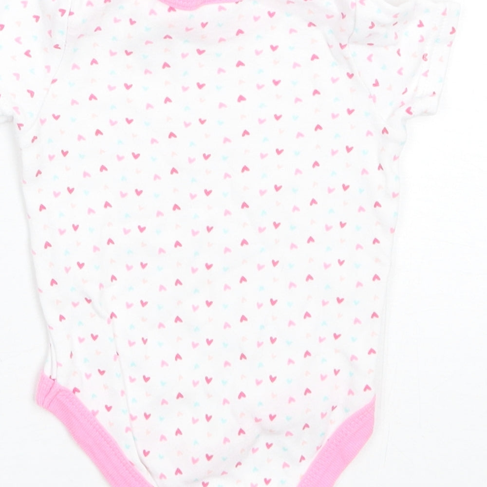 Moon & Stars Baby White  Cotton Romper One-Piece Size 3-6 Months