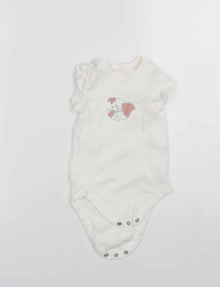 George Baby White Cotton Romper One-Piece Size 12-18 Months - Disney