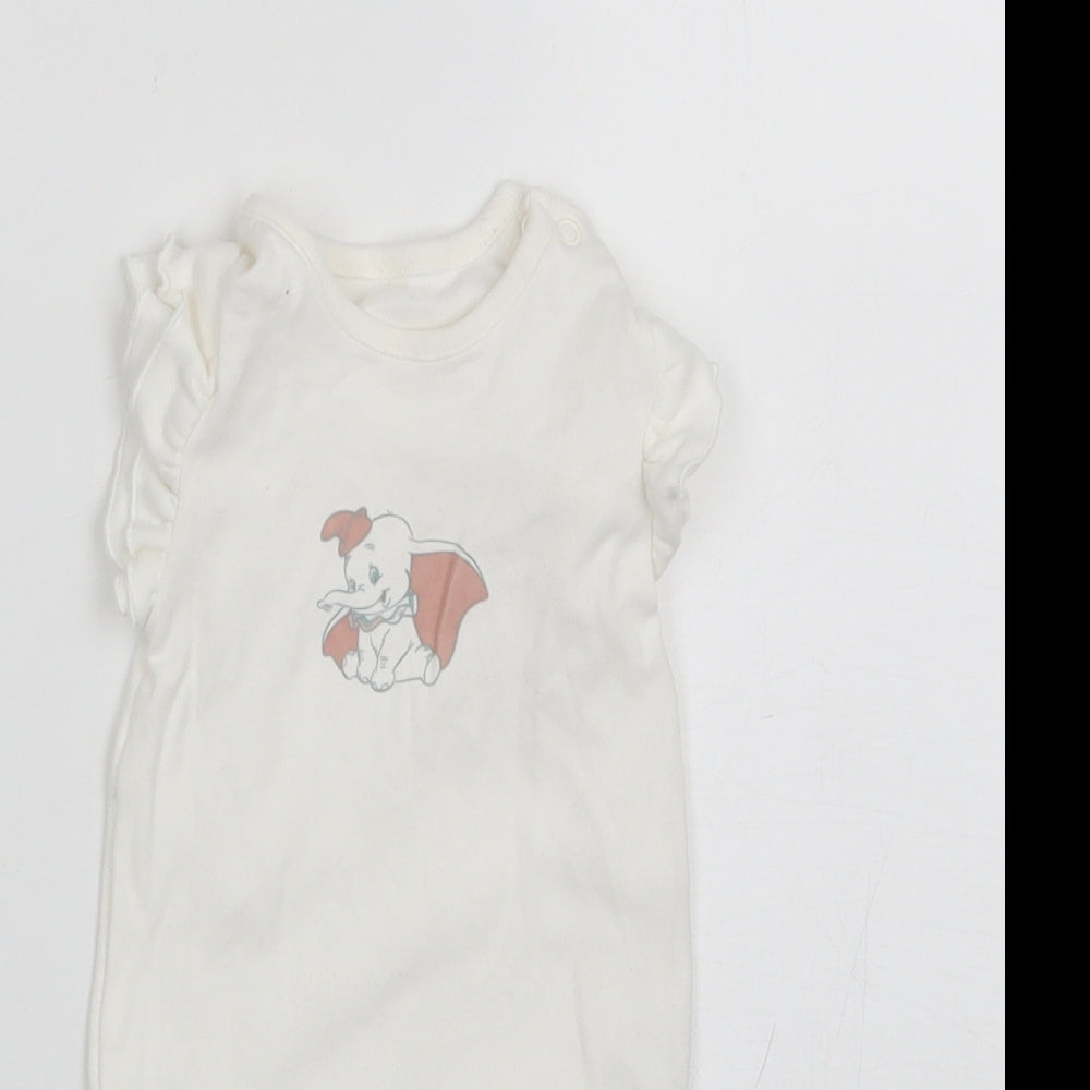 George Baby White  Cotton Romper One-Piece Size 12-18 Months   - Disney