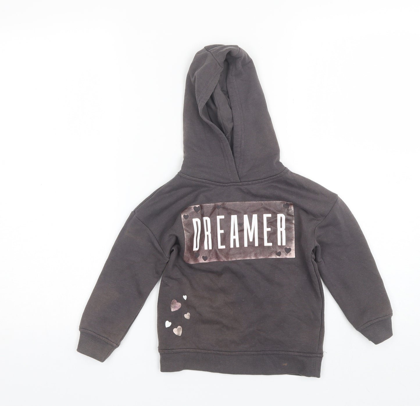 Primark Girls Brown  Cotton Pullover Hoodie Size 3-4 Years