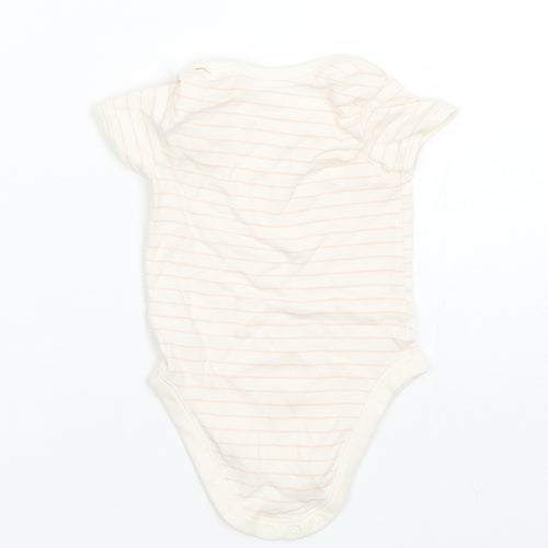George Baby Beige Striped Cotton Romper One-Piece Size 9-12 Months