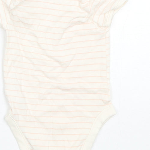 George Baby Beige Striped Cotton Romper One-Piece Size 9-12 Months