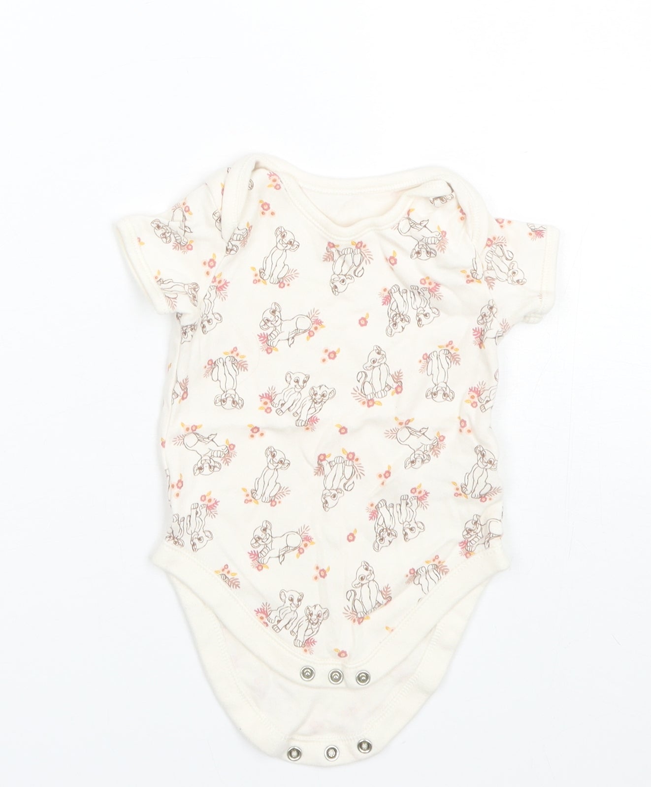George Baby Beige  Cotton Romper One-Piece Size 9-12 Months