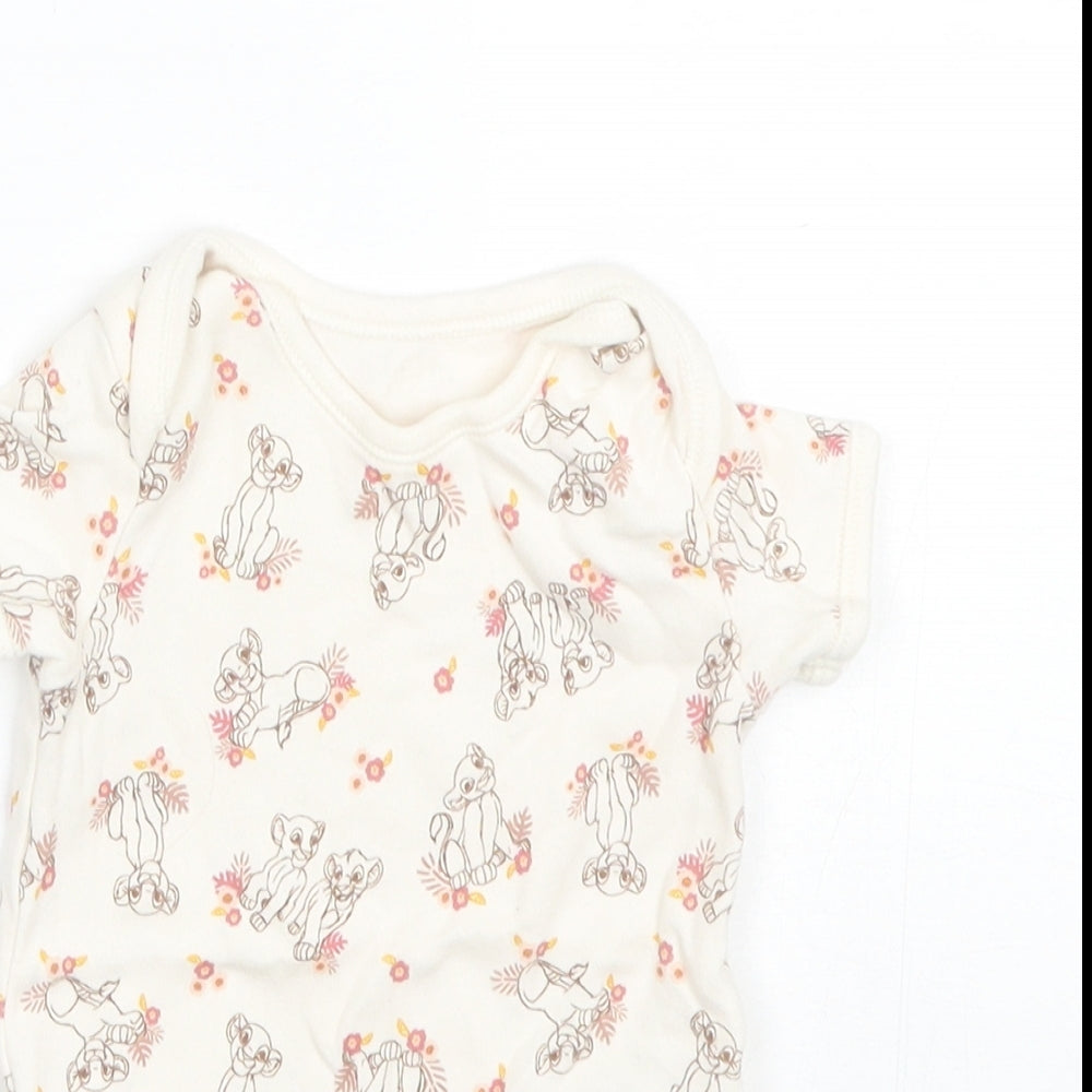 George Baby Beige  Cotton Romper One-Piece Size 9-12 Months