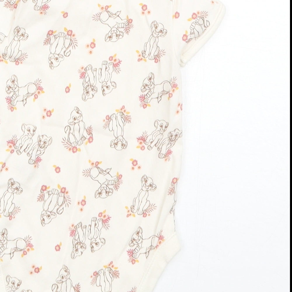 George Baby Beige  Cotton Romper One-Piece Size 9-12 Months