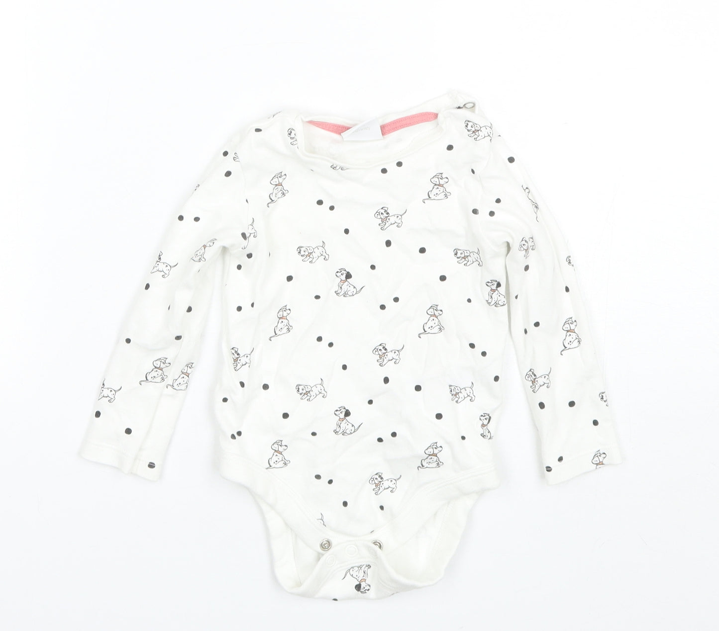 Disney Baby White  Cotton Romper One-Piece Size 9-12 Months