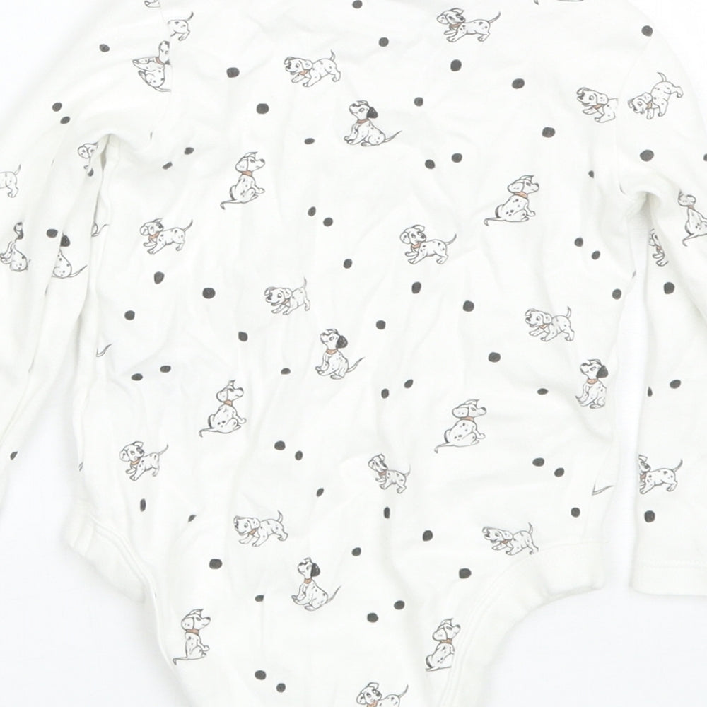 Disney Baby White  Cotton Romper One-Piece Size 9-12 Months
