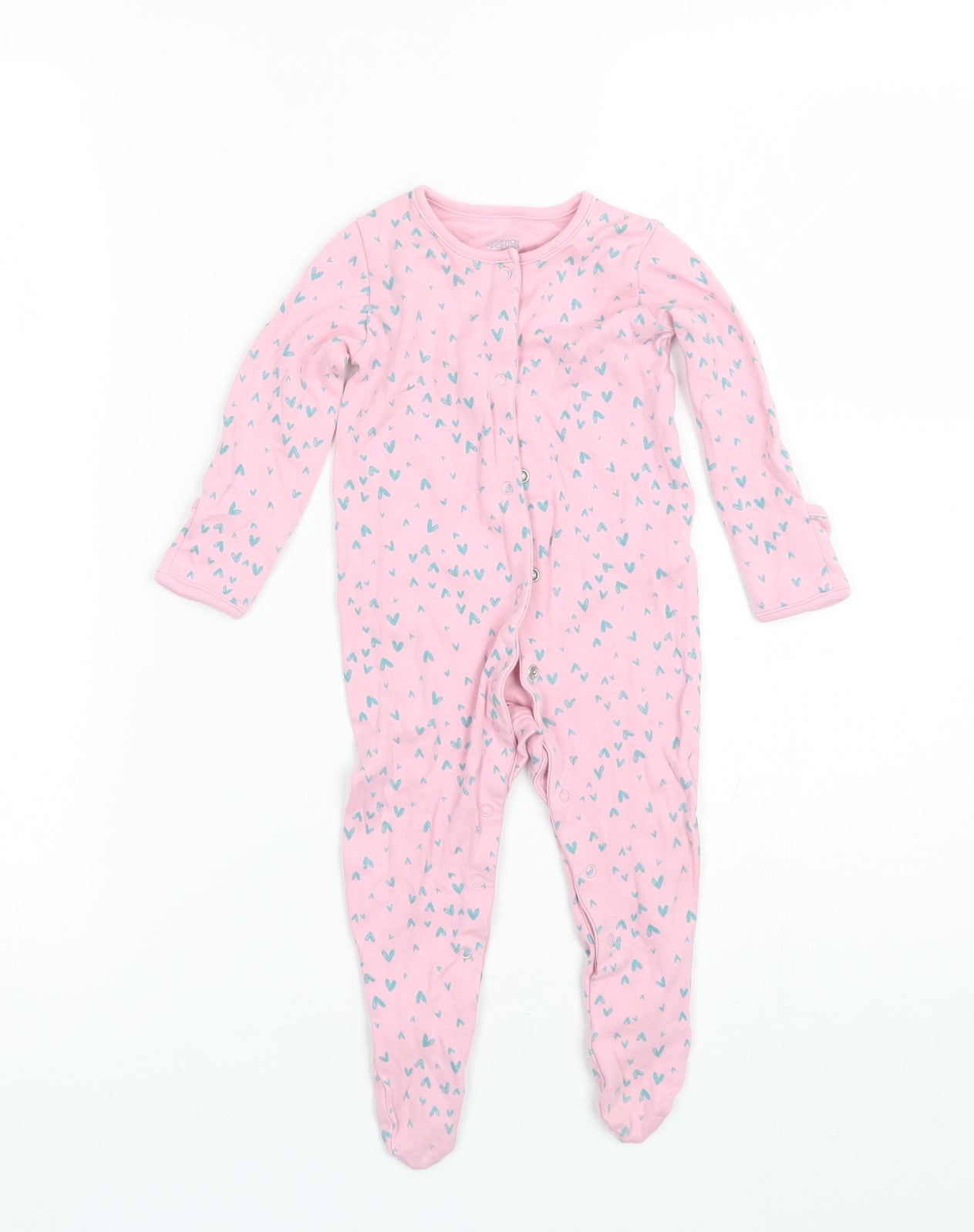 mamas & papas Baby Pink  Cotton Romper One-Piece Size 9-12 Months
