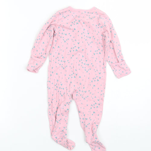 mamas & papas Baby Pink  Cotton Romper One-Piece Size 9-12 Months