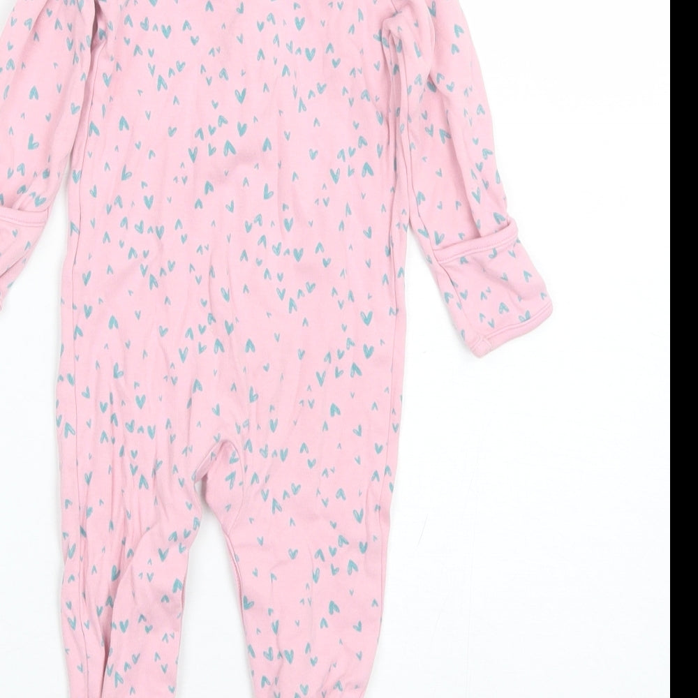 mamas & papas Baby Pink  Cotton Romper One-Piece Size 9-12 Months