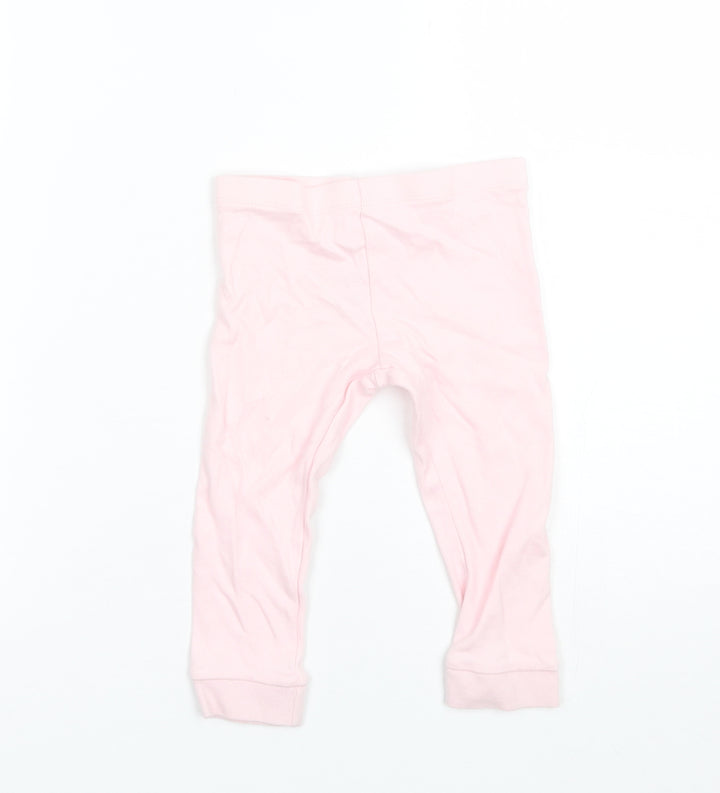 Disney Baby Pink Cotton Jogger Leggings Size 12-18 Months