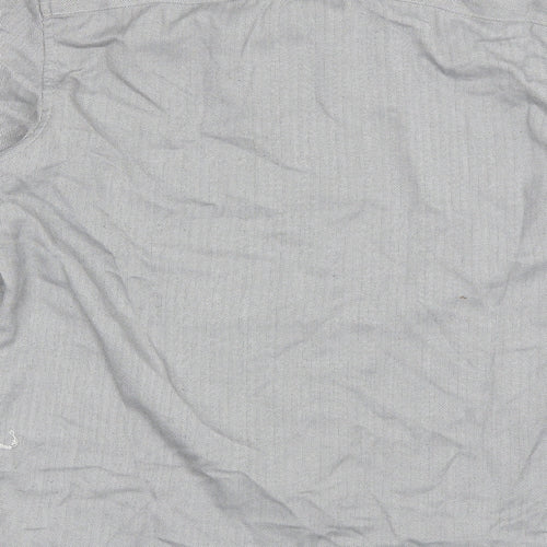 River Island Mens Grey  Polyester  Button-Up Size M Collared