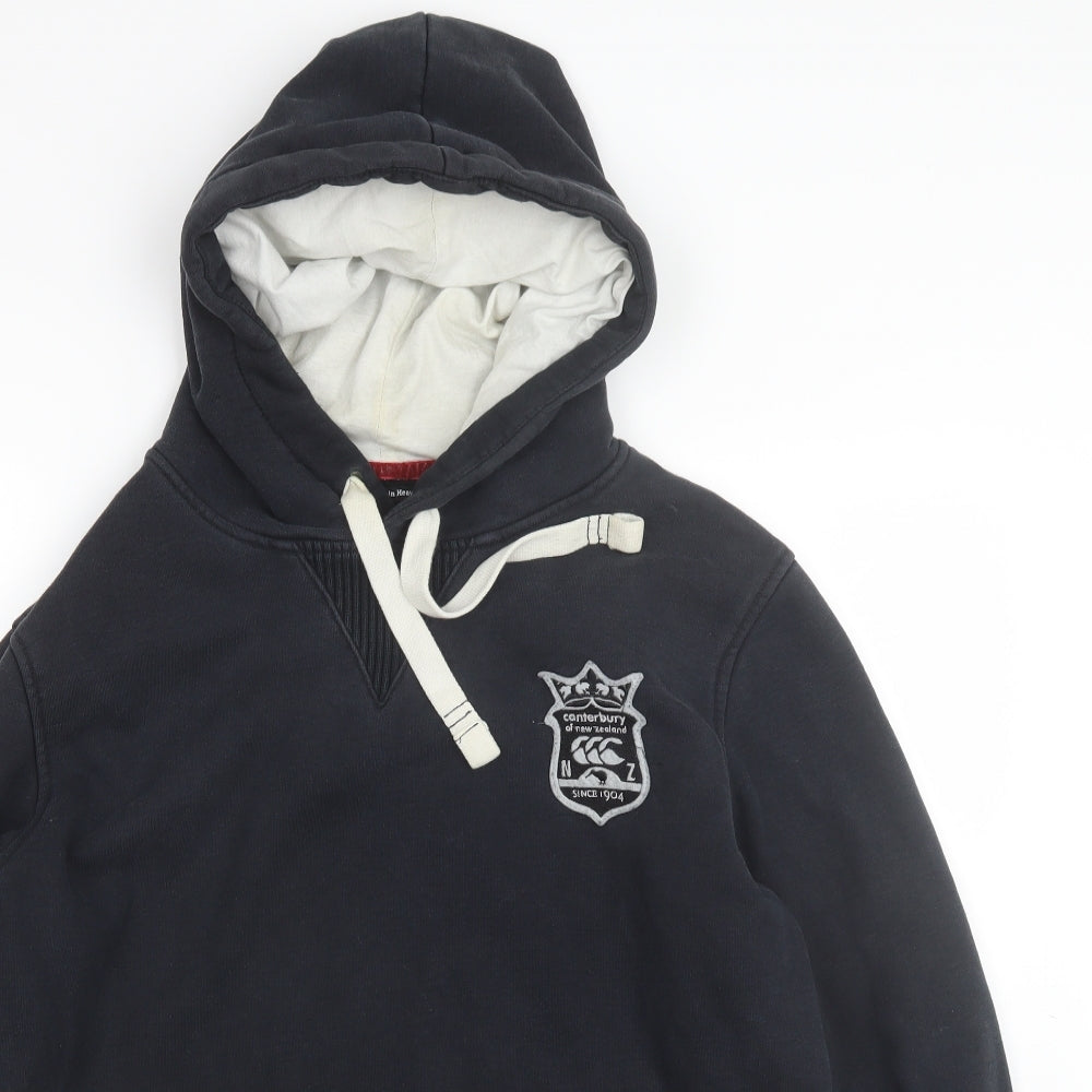 Canterbury Mens Black  Cotton Pullover Hoodie Size L