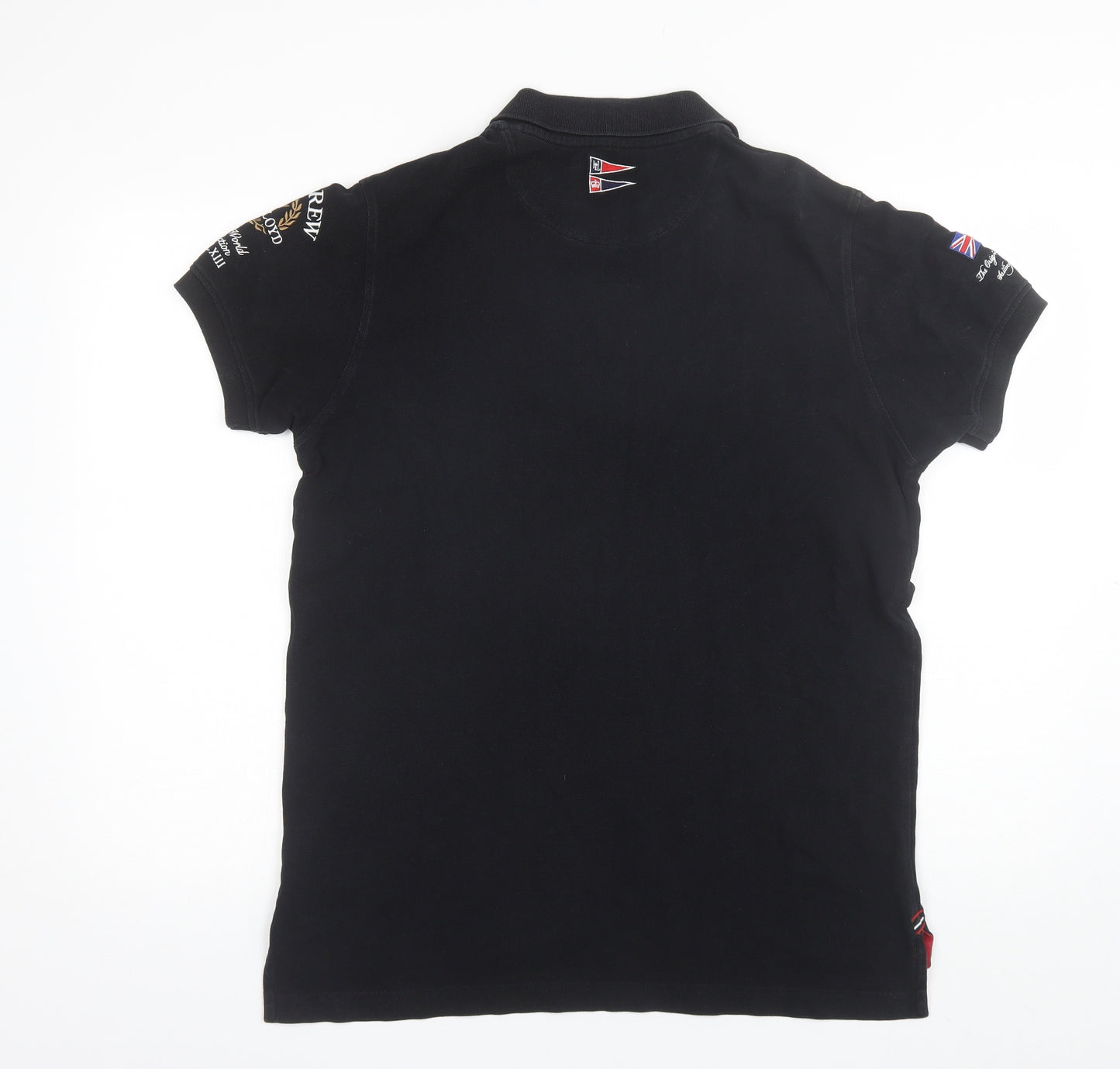 Henri Lloyd Mens Black  Cotton  Polo Size M Collared