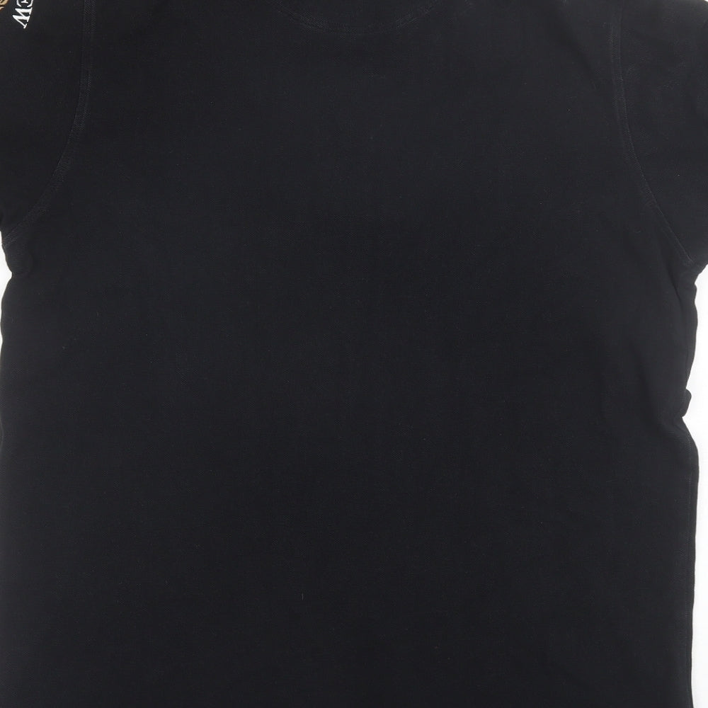 Henri Lloyd Mens Black  Cotton  Polo Size M Collared