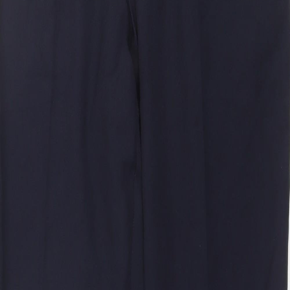 Tesco Mens Blue  Polyester Dress Pants Trousers Size 34 L32 in Regular