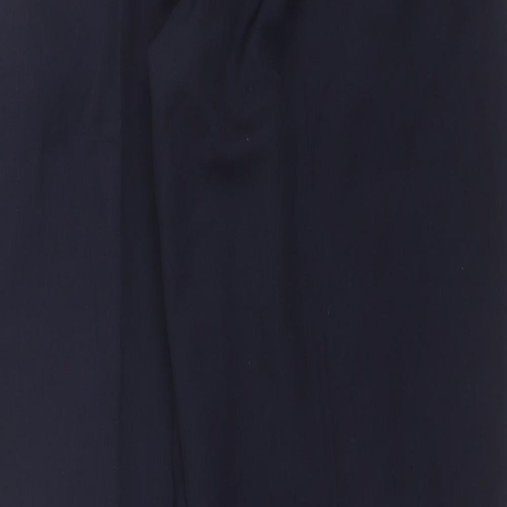 Tesco Mens Blue  Polyester Dress Pants Trousers Size 34 L32 in Regular