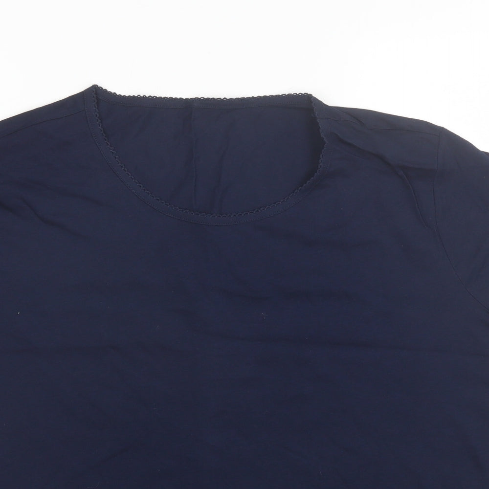 Marks and Spencer Womens Blue  Cotton Top Pyjama Top Size 20