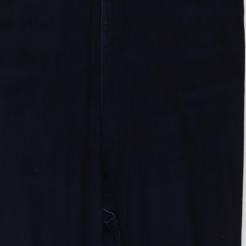 M&S Womens Blue  Cotton Skinny Jeans Size 16 L28 in Regular