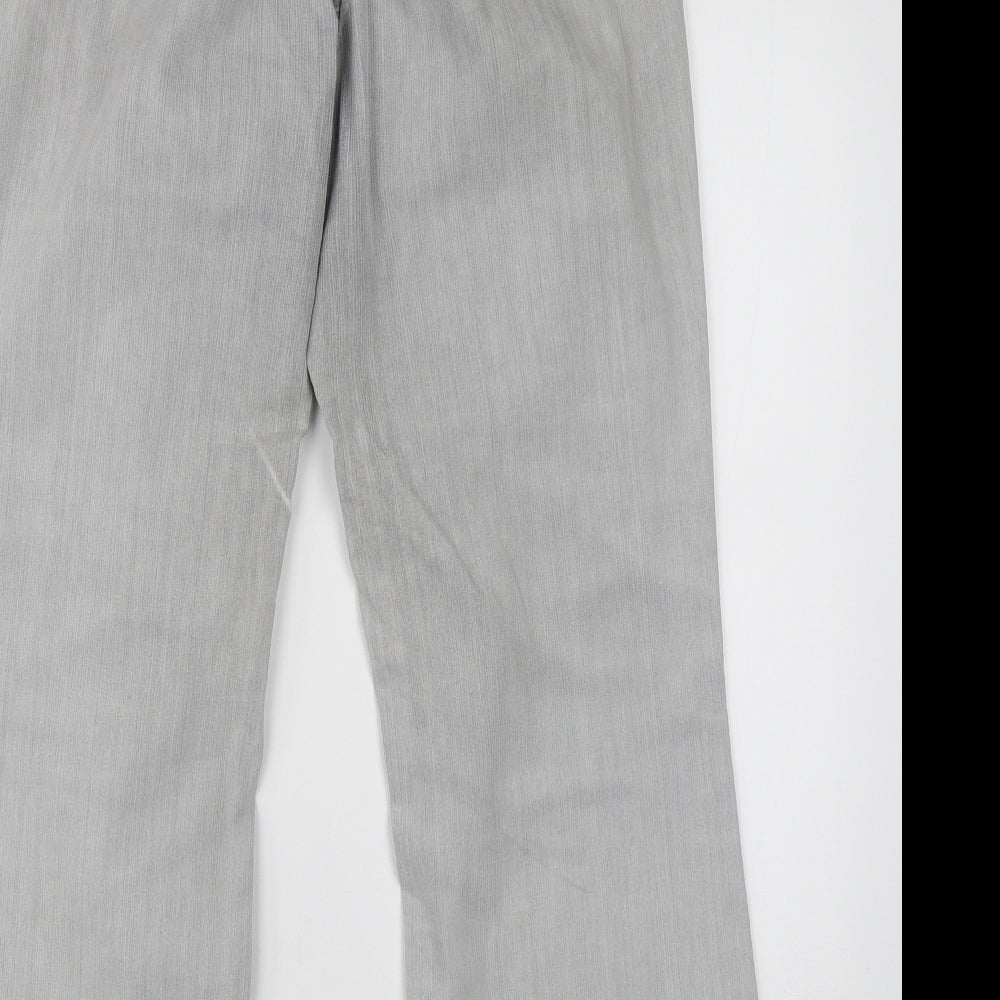 Robell Womens Grey  Cotton Wide-Leg Jeans Size 12 L27 in Regular