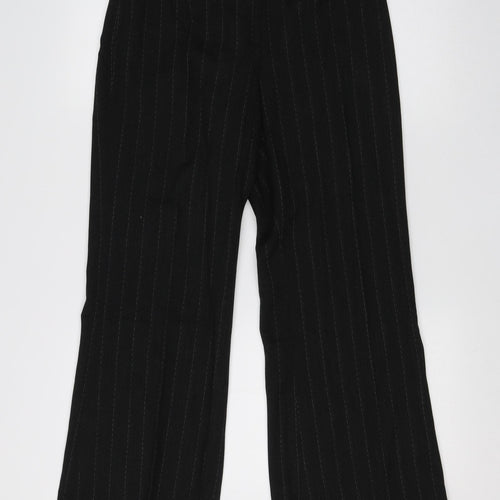 F&F Womens Black  Viscose Dress Pants Trousers Size 8 L24 in Regular