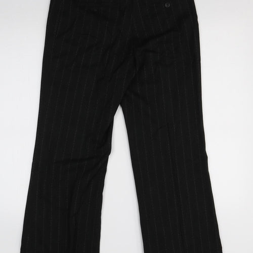 F&F Womens Black  Viscose Dress Pants Trousers Size 8 L24 in Regular